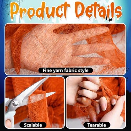 RunNico 200"x70" Large Halloween Scary Gauze, Spooky Cloth Party Decoration