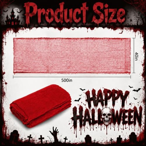 Tlswshsy 500'' x 39''Large Halloween Creepy Cloth, Spooky Gauze Decoration