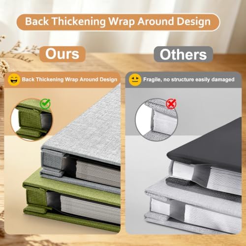 Large Self Adhesive Scrapbook Album, 60 Sheets 120 Pages Photo Book for Birthday Gifts for Women Mom Wedding Baby Family Travel