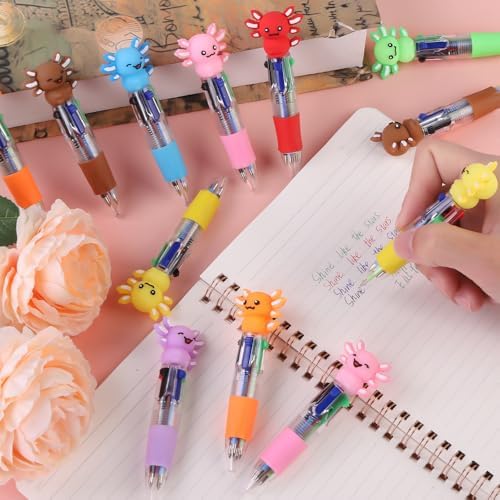 36PCS Axolotl Fun Pens Kawaii Mini Multicolor Gift Pens for Party Favors