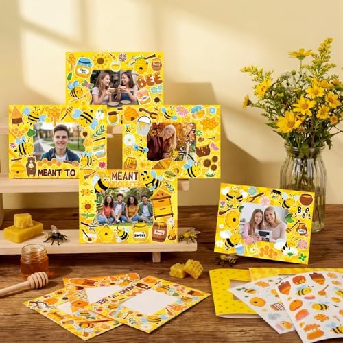 Jetec 48 Sets Back to School Bee Picture Frame Craft Kits with Stickers