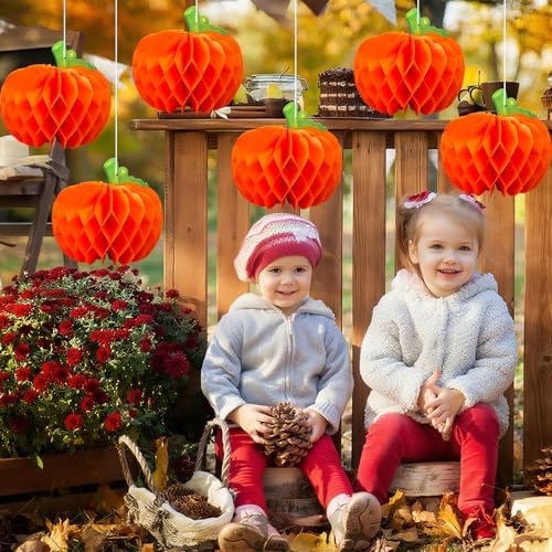 Fall Paper Pumpkins Honeycomb 8.6Inch