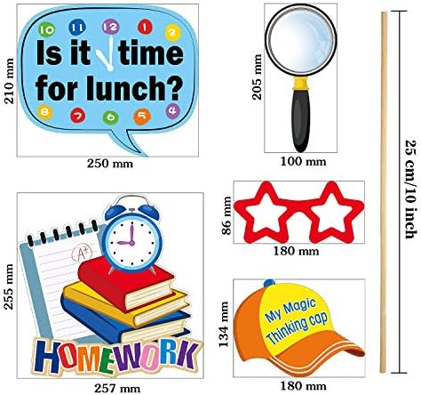24 Sets Back to School Photo Booth Props Kit - First Day of School Camera Props Kit Party Supplies for Kids and Adults