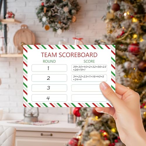 COCHIE Fun Christmas Family Friendly Feud Cards Against Game for Adults Office Large Group Parties Favor, Xmas Trivia Quiz Party Games Christmas Night Activities - No Buzzers (Xmas)