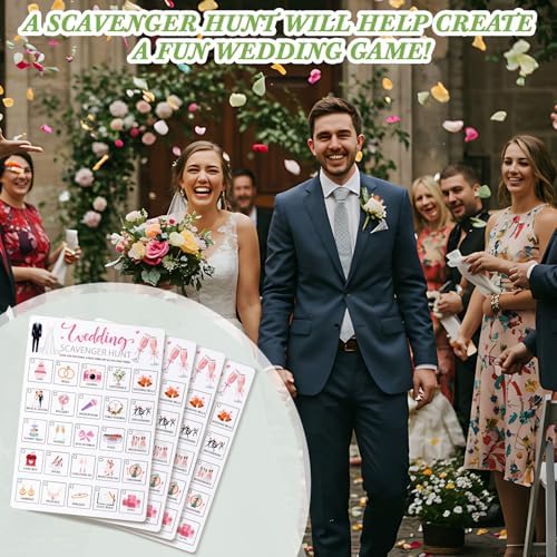 Hoolerry 30 Pcs Scavenger Hunt Cards for Kids Activities,Wedding