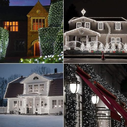 Joomer Solar Fairy Lights, 4Pack Total 104FT 320LED String Lights, White