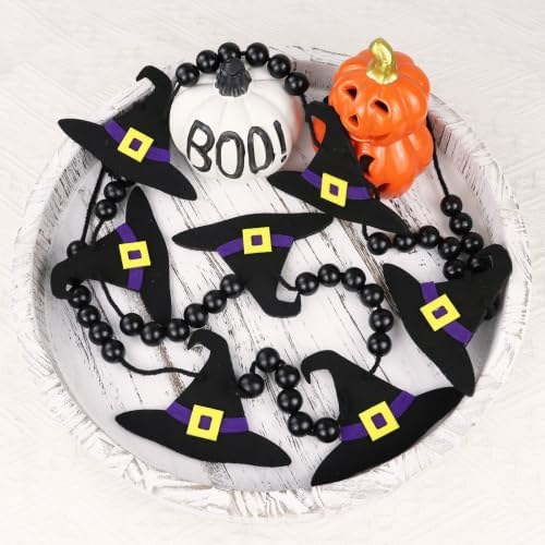 CESOF Halloween Garland Witch Hat Decorations, Adjustable Hanging Garland