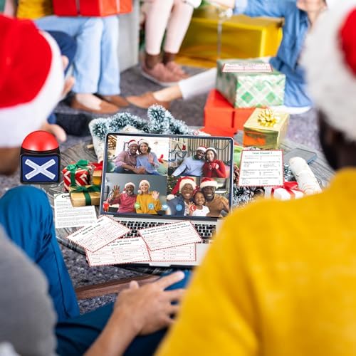Syhood Christmas Friendly Feud Card Game with 2 Answer Buzzers