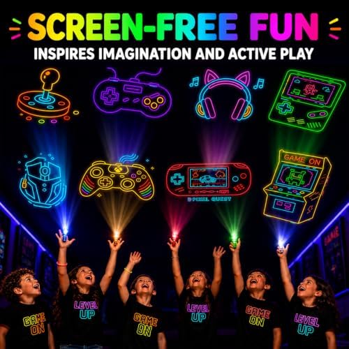 Budbof 40 PCS Party Favors for Kids, LED Finger Lights, 8 Gaming Designs, Birthday Party Favors, Goodie Bag Fillers, Pinata Fillers, Classroom Rewards, Video Game Party Supplies
