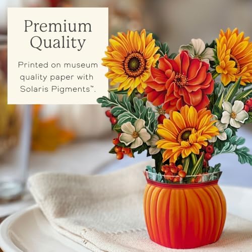 Freshcut Paper Mini Pumpkin Harvest 5.5" Pop Up Card