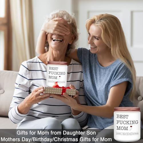 Homsolver Best Mom Gifts Ideas, Mothers Day Birthday Gifts for Mom from Daughter Son Kids, Funny Moms Lavender Candles Decor Gift