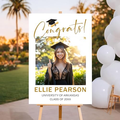 Personalized Graduation Party Welcome Sign with Photo, Grad Sign, Graduation Decorations Party, Class of 2026 Welcome Poster, High School Party Sign, Graduation Celebration Sign4