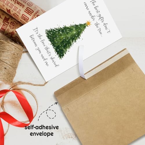 Romantic Christmas Card for Husband Wife, Merry Christmas Card for Girlfriend Boyfriend Fiance Fiancee, Sweet Xmas Holiday Cards for Him Her