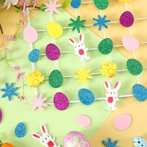 600Pcs Easter Foam Stickers Glitter Bunny Eggs Chick Stickers