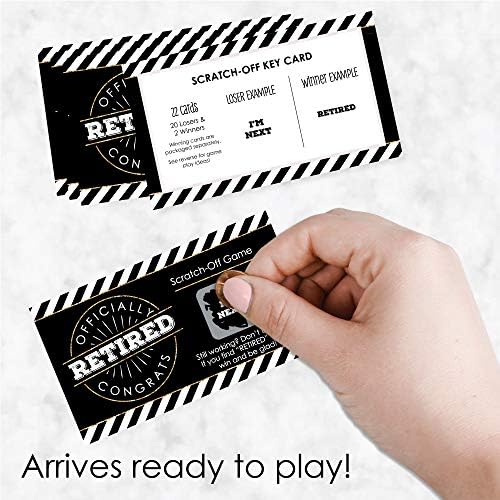 Happy Retirement - Party Game Scratch Off Cards - 22 Ct