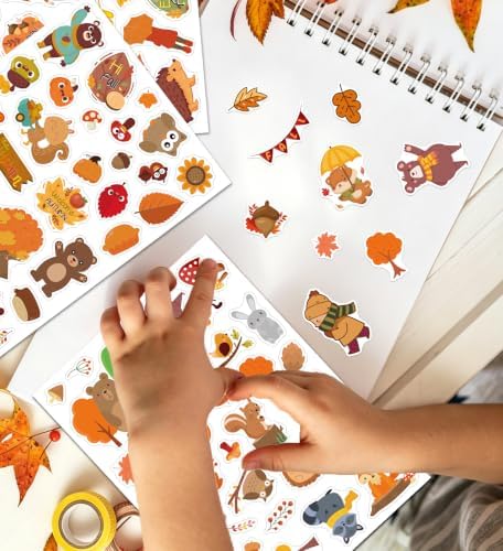 Fall Stickers for Kids, Thanksgiving Stickers,Autumn Sticker for Crafts