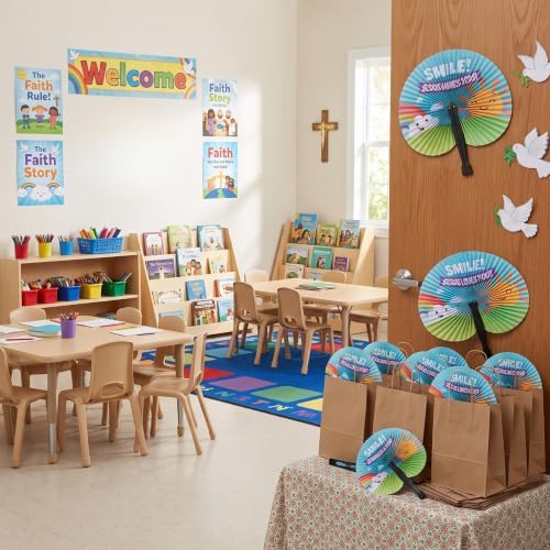 Church Fans in Bulk 24pk Handheld Foldable Paper Fans