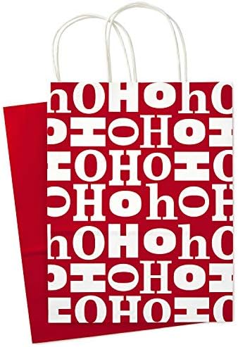 Hallmark 13" Large Gift Bag Assortment, Holiday Icons (12 Paper Gift Bags in Assorted Designs for Hanukkah or Christmas | Stripes, Polka Dots, Snowflakes, Christmas Trees)