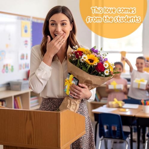 Lineshading 12 Pcs Back to School Teacher Gift Card Box Holder,Notebook