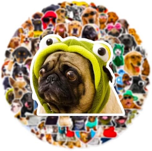 Dog Stickers, 100 Pcs Cute Dog Waterproof Stickers, Vinyl Stickers for Water Bottle, Laptop, Phone Stickers for Kids Teens Girls Adults
