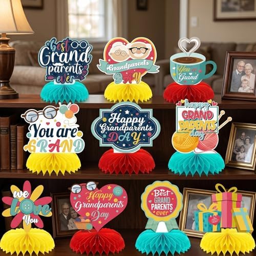 10Pcs Happy Grandparents Day Centerpieces Decoration for Table