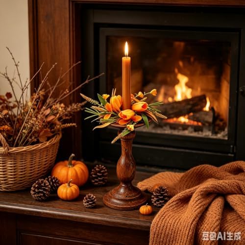 12 Pcs Fall Thanksgiving Napkin Rings Artificial Yellow Flower Golden Wheat Green Leaf Orange Autumn Foliage Wreath Napkin Ring Holder Buckles for Autumn Harvest Family Birthday Party Table Supplies