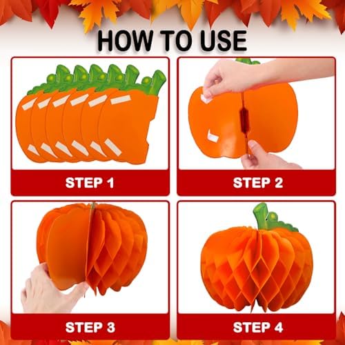 Fall Paper Pumpkins Honeycomb 8.6Inch