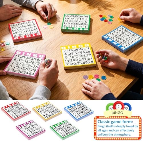 Harloon 2000 Sheets Disposable Bingo Game Cards, Bright Color