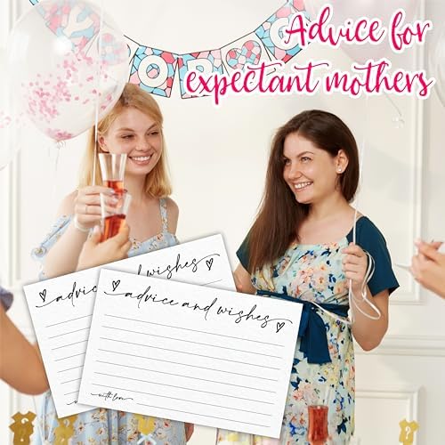 30 Advice & Wishes Cards - Minimalism White - Double Sided Fill-In Advice Cards For Bridal, Wedding, Graduate Party, Mr & Mrs, Retirement, Baby Shower, Party Favor & Supplies - A02