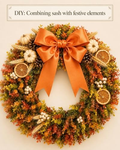 DDHS 20" Fall Wreath for Front Door，Artificial Boxwood Wreath-Hello Sign