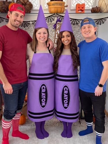 Teenyyou Crayon Costume with Apron and Cone Hat Adult