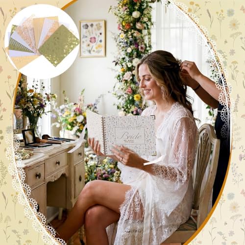 Letters to Bride Scrapbook,10.5 X 8.25 Inch,Wildflower,Colorful