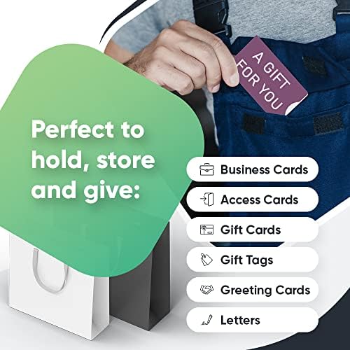 Gift Card Holder Sleeves Paper 100 Pack Bulk for Christmas, Holiday, Birthday, Fathers Day, Housewarming, Wedding, Anniversary, Baby Shower, Spa, A Gift for You, Purple