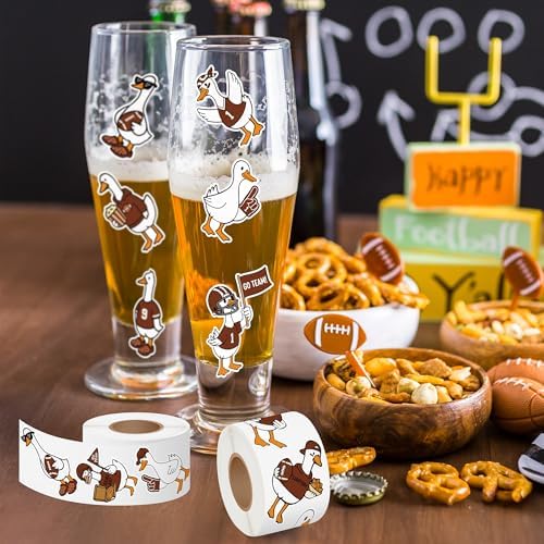 Eartim Football Goose Sticker Rolls 1000Pcs American Football Goose Sticker