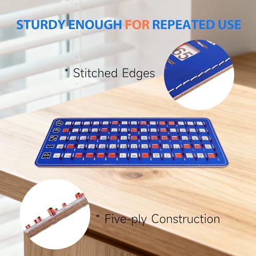 GSE Finger-Tip Bingo Master Board with Sliding Windows, Blue