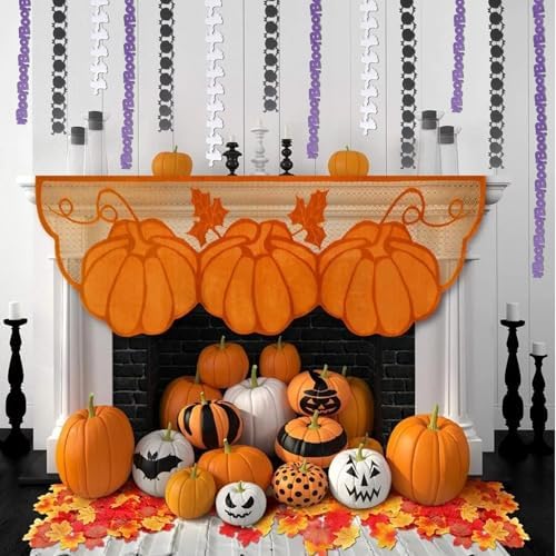 Threetols 3 Rolls 15 Yards Halloween Ribbons, Black Purple White Ghost Boo Skull Shape Craft Trim Embellishment for Gift Wrapping Party Decoration