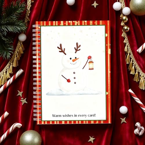 Merry Christmas Gift Card Holder Book - DIY Spiral-Bound with Surprises, College Survival & Graduation Gift, Greeting Card Keeper for Holidays （S18）