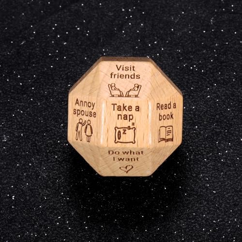 Retirement Gifts for Men Women - Wooden Dice Retired Gifts for Men Women