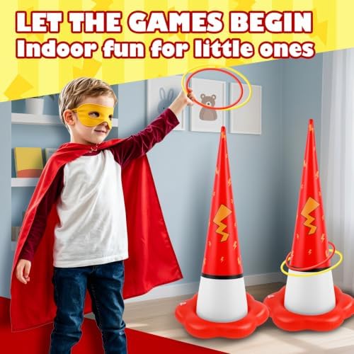5 Pack Inflatable Ring Toss Game- Cartoon Animation Party Games Set