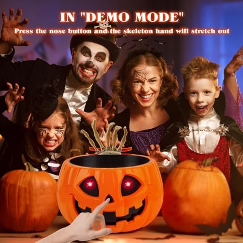 QEQEKAKA Animatronic Halloween Candy Bowl Decorations - Motion Activated
