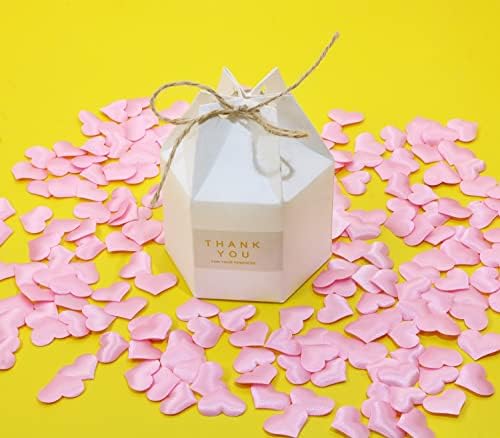 ONLYKXY 200Pcs Sponge Confetti Flower Decor Heart Shape Petals Table Wedding Decoration Glitter Scatter for Wedding Party Valentine's Day Scatter Ponge Petal Confetti (Pink)