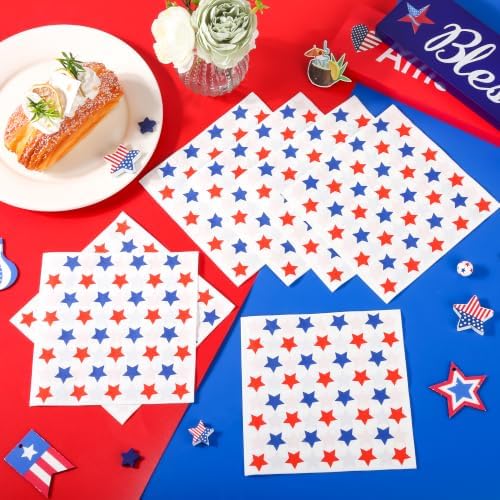100Pc American Flag Paper Napkins 6.5in Disposable Patriotic Party Napkin