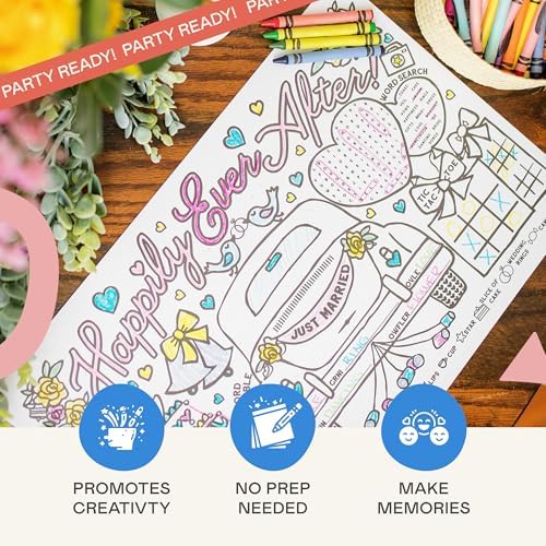 Tiny Expressions Wedding Activity Placemats, Pack of 12