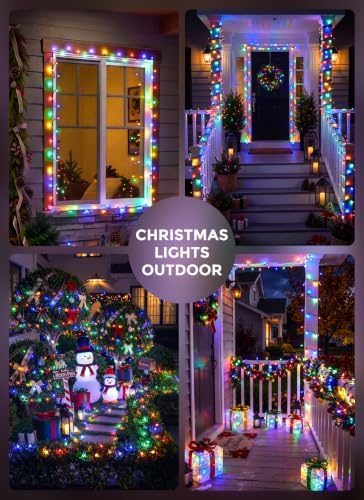 LED Christmas Lights Indoor Outdoor, 66FT 200 Count Mini String Lights