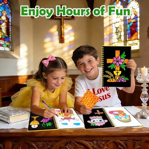 FUNNYB&G Foil Art Craft Kit for Kids, Sparkly Birthday Gift Toy for Kids