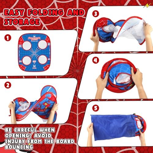 Spider Bean Bag Toss Game, Cornhole Board Outdoor Toys for Kids Age 3-12