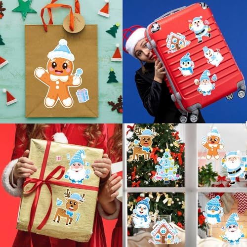 32 Sheets Make Your Own Christmas Stickers, Winter Stickers for Kids