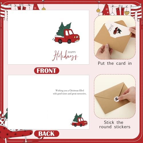 Motiskyy 80Sets Christmas Cards with Envelopes Bulk Funny Holiday Cards