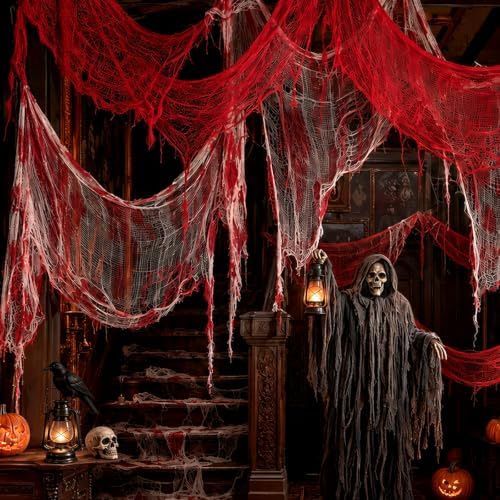 ZYP 320 x 80 in Halloween Creepy Cloth for Yard and Outdoor Decorations