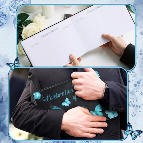 Yingzhao Memorial Funeral Guest Book with Pen Cardinal, Butterfly